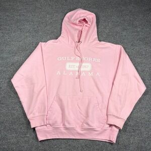 U.S. Apparel Hoodie Womens M Gulf Shores Alabama Pink Sweatshirt
